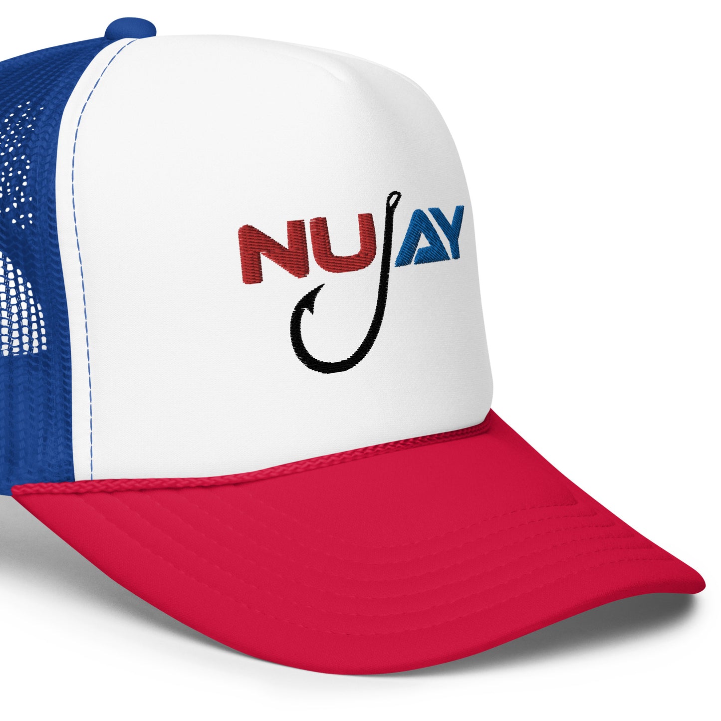 Nujay Outdoors Red, White, & Blue Foam trucker hat